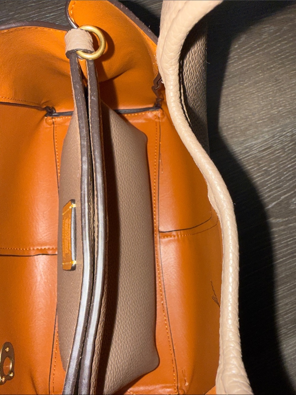 Coach Taupe Leather Shoulder Bag - Picture 10 of 14